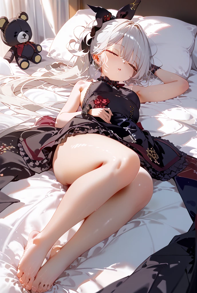 若いShinyShiny白いShiny肌、Platinum blonde hair with dazzling highlights、Shiny明るい髪,Smooth Hair、輝くbeautiful前髪、Shiny, Transparent and attractive、とてもbeautiful, Nice and cute 、High resolution、Very detailedな写真、Professional Lighting、(Spread your legs wide and show your vagina to the camera.:1.3)、(Take a photo in cowgirl position:1.5),(masterpiece, highest quality:1.2), alone, girl, sexy , (nsfw:1.5),{{{masterpiece}}}, {{{highest quality}}}, {{Very detailed}}, {Full open vagina supermodel:1.5}, {{とても繊細でbeautiful}}, ,(High two side up hairstyle:1.5), 8-year-old, very cute ,(((Child body&Pussy:1.)),(hentai 2 hole insertionＰＯＶ:1.3) Flat Chest, Small hips, Maid, (Black mini skirt), (White knee-high socks:1.3), (((legsUP:1.3))), ((Spread your legs wide to the left and right and ride in cowgirl position:1.5)), ((Upper Bodyは)Ribbon bondage for complete restraint:1.3), (腕をpinkRibbon bondage for complete restraint:1.3), Tilt your head, Orgasm, In the heat, Open your mouth, Drooling,penis, virgin, penis,(Blowing out pussy juice:1.2), (((From below))),, (((Upper Body))), (acme face:1.2), animation, indoor, On the bed, Bedroom,(Forced Orgasm),(Silk Hair:1.2),(whole body:1.2),((cowgirlstylesex:1.4)),(Prostitute SexＰＯＶ:1.2),(hentai 2 hole insertionＰＯＶ:1.5),(Photograph your model from the front:1.2),(Perfect Vagina:1.2),(Thin suspenders:1.2),(garter belt:1.3),(Silk knee socks),Drooling,(A large amount of incontinence オーガズム juice gushing out:1.2),(Error-free nsfw images:1.8),(Cute Vagina:1.2),(virgin:1.3),(Loli face:1.2),(Completely hairless crotch and vagina:1.3),(10 years old:1.2),(short hair),(細くて丸みのあるgirlの身体:1.3),(SEED value that does not cause errors:1.3),((Loli face:1.3)),(beautiful膣:1.2),(Photograph your model from the front:1.2),(Clothed sex:1.3),(A large amount of incontinence オーガズム juice gushing out:1.3),(売春婦のgirlのセックスＰＯＶ:1.3),(Obscene tattoo on crotch:1.2),(Forced Orgasm),((be subjected to indecent abuse:1.2)),(beautiful:1.2),(Semi-rear stick:1.2),(Bright lighting:1.2),(売春婦のgirlのセックスＰＯＶ:1.3),(Small breasts:1.3),(Clothed sexＰＯＶ:1.3),(Double Hand is completely restrained by chains, DOUBLEhand is completely restrained with rope and ribbon:1.5),(Upper Bodyは鎖とロープで完全拘束状態:1.3)(Vagina Appreciation Model:1.5),(A hentai girl spreading her legs wide open to show off her vagina:1.6),(Cute Boobs:1.2),(Ahegao:1.2),(DOUBLEeyes - completely concealed with black cloth:1.5),(淫乱ロリの10 years oldbody:1.2)(Pink hair:1.5),(｛Cure Melody:1.3　｝),(pink)