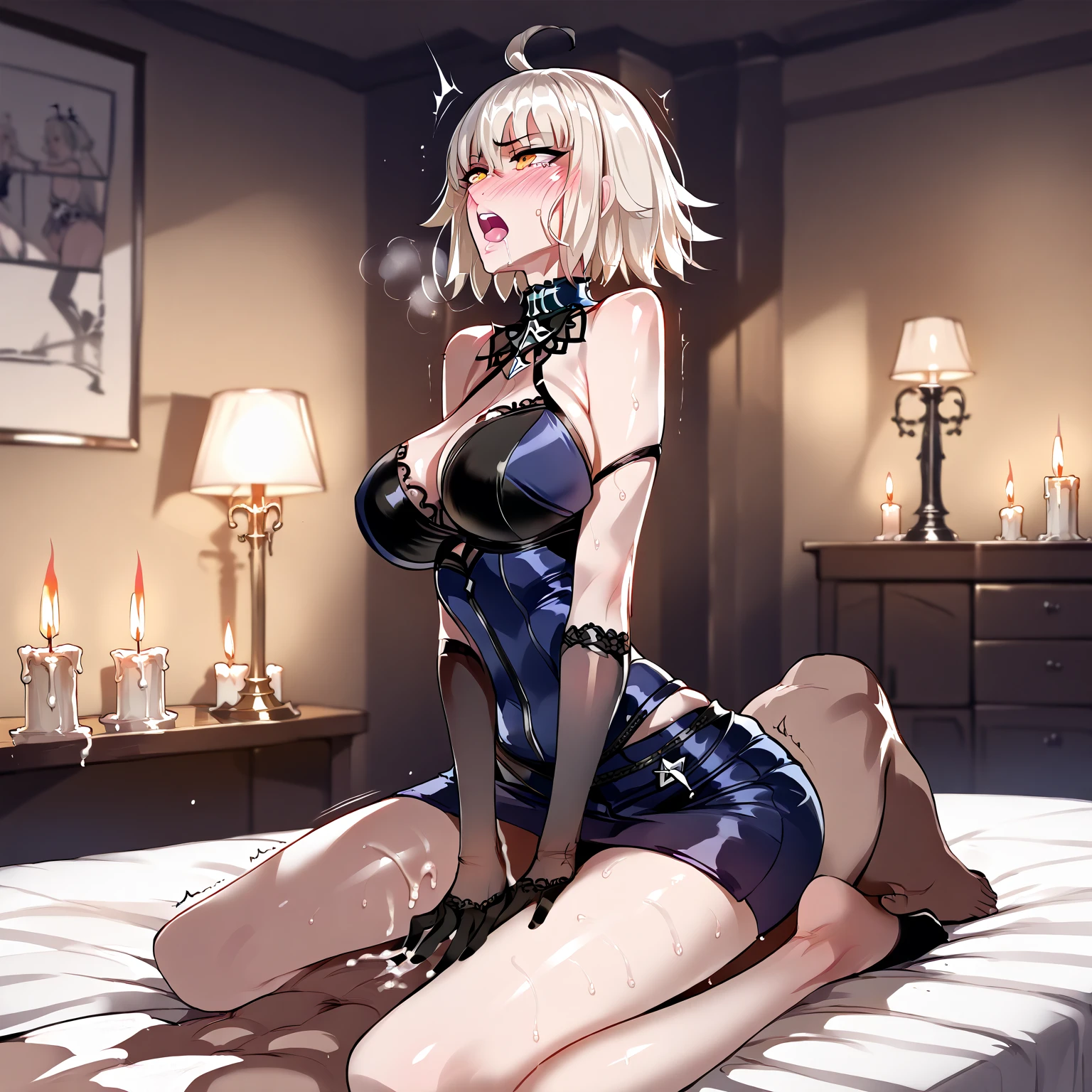 spread pussy, sperm, semen, behind pov, behind back, in bedroom, nude, medium breasts, (intricate details), cinematic lighting, 8k, looking at viewer, black clothes, white hair, purple eyes, angry, evil expression, open mouth, grab woman's ass then spread it, pussy focus, ass focus, detail pussy, ass pov, pussy pov, 1solo, monster, huge cock in pussy, huge cock, ung boy, 1boy solo, ahoge, 1boy, penis, testicles, 1girl, ass, hetero, sex, vaginal, straddling, girl on top, feet, barefoot, soles, pussy, anus, cowgirl position, ass pov, ass focus, behind back, behind pov, good hands (masterpiece) (Dark Purple theme)
