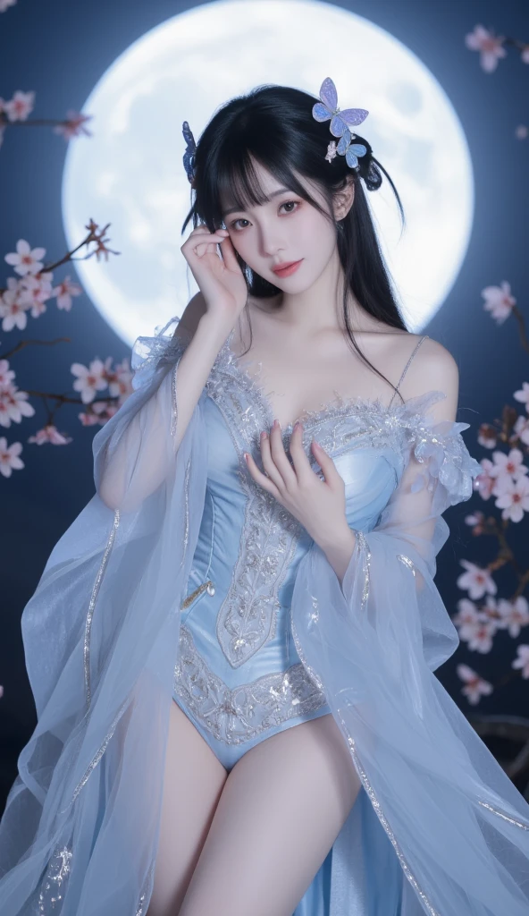 (award winning photography), (Sony FE Photos), (vivd colour), (Colorful), (offcial art), (8K分辨率), (super detailing), (the wallpaper), (Realisticstyle), (ctextured skin), (Anatomically correct), (winning artwork), (Best quality at best), (in summer), (closeup cleavage), (In the daytime), rays of sunshine, 1 fed asian girls, 19years old, Alone, Happy,beautifull detailed face, eyes with brightness, Long eyelashes, Bow hair ornament, (upper legs), wading, Sit on a branch, lanterns, double tails, By bangquisite sheer tulle long dress), embroidery, Tulle lace, Gauze sleeves, (Lolita stylish style), Clean the skin, Ross Drews, sakimicchan, full bodyesbian, xianxia, fantasy art style, Ross Drews, Roth Painting Style 2.5, art jem style, Li Song, art jem style, Ross Painting Style 1.0, Very detailed ArtGerm style, [fluorescence] , vibrant nebula sky,