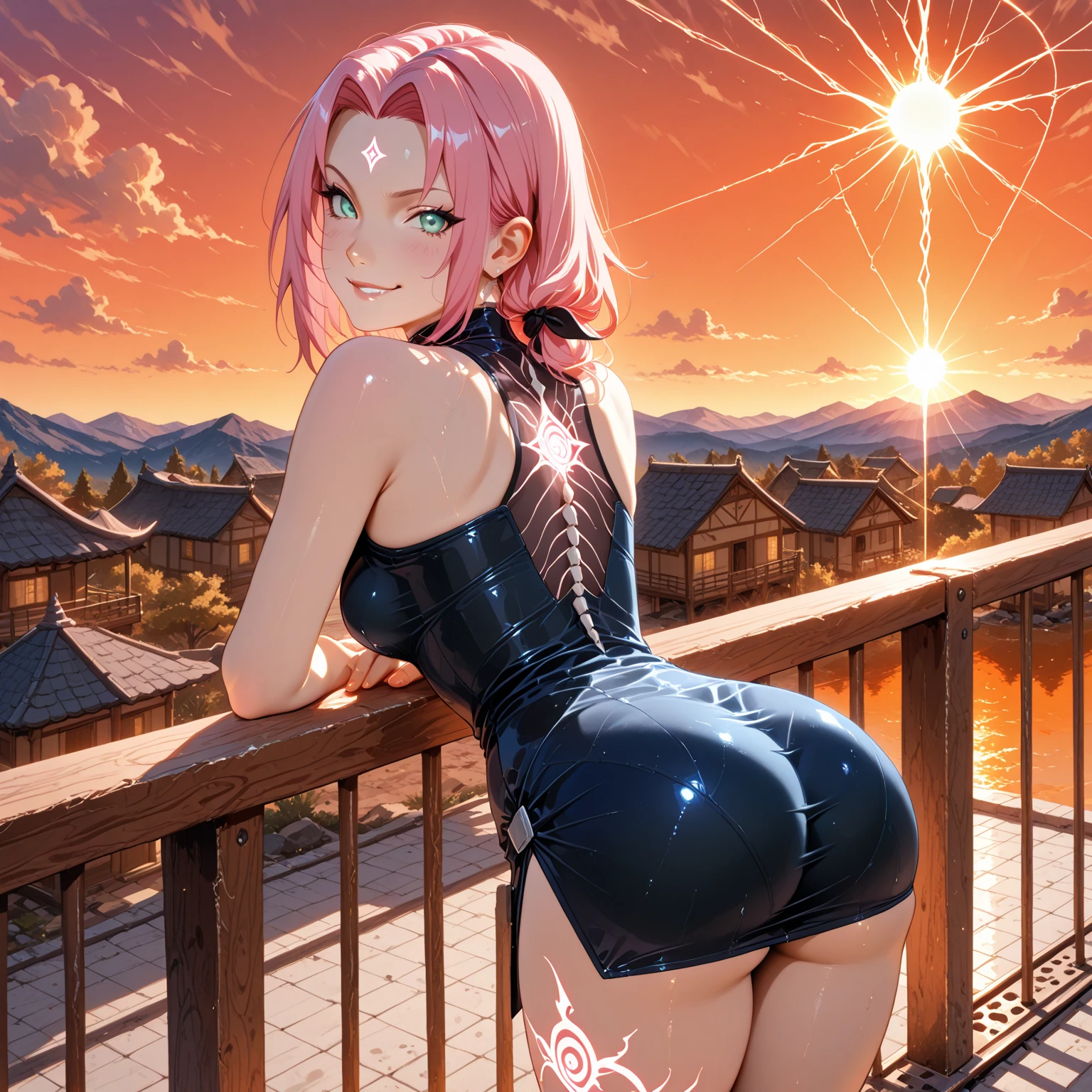 (top-quality,High resolution,(Ultra high definition,4K), (超A high resolution,in 8K),masutepiece:1.2), (Perfect Anatomy,Anatomically accurate), (Angle from below), (Soft lighting, rendered), ((very beautiful goddess mother and daughter)), ((detailed goddess)), (((evening gown))), ((Beautiful view from the lounge of a luxury hotel)), (Goddess mother and daughter arm in arm), (from the rear, Look back:1.2), (fascinated expression), (extremely detailed and beautiful face), (Crisp double eyelids), (Large breasts:1.3), (Soft skin), (Photorealistic), (shinny skin), (pinkhair), (Pixie Cut)