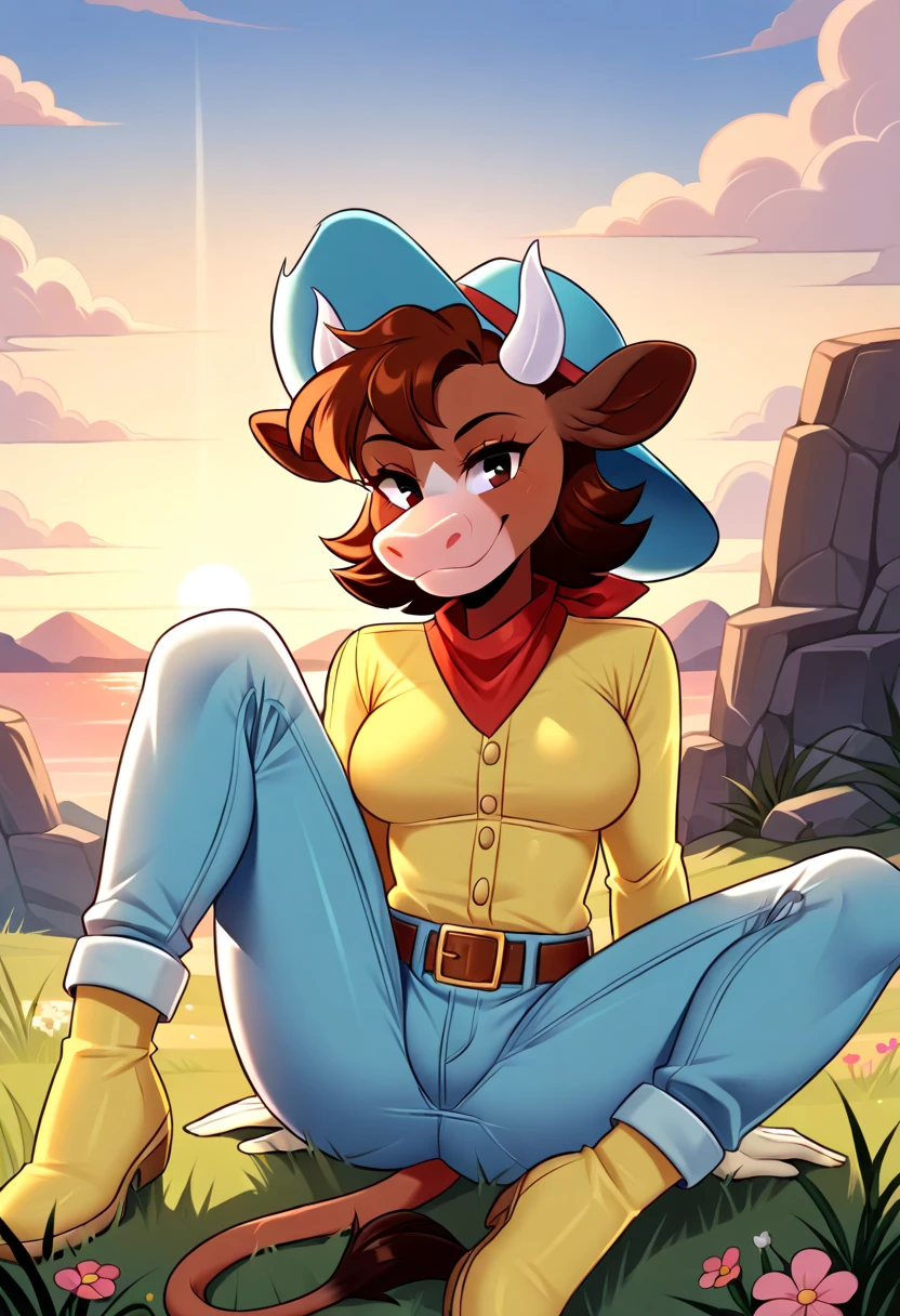 Cowgirl getting milked desnuda