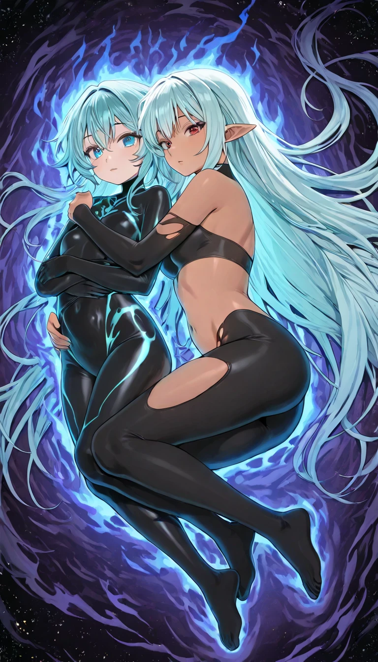 (((blue skin:1.2))),(long hair),(ligjt green color hair),(Black Sclera),((small breasts)),((slender adult)),((highest quality)), ((masterpiece)), (be familiar with), Perfect Face,succubus woman,Demon woman,((demon horn)),((demon wing)),((demon tail)),crotch tattoo,smile,semen,Liquid is dripping