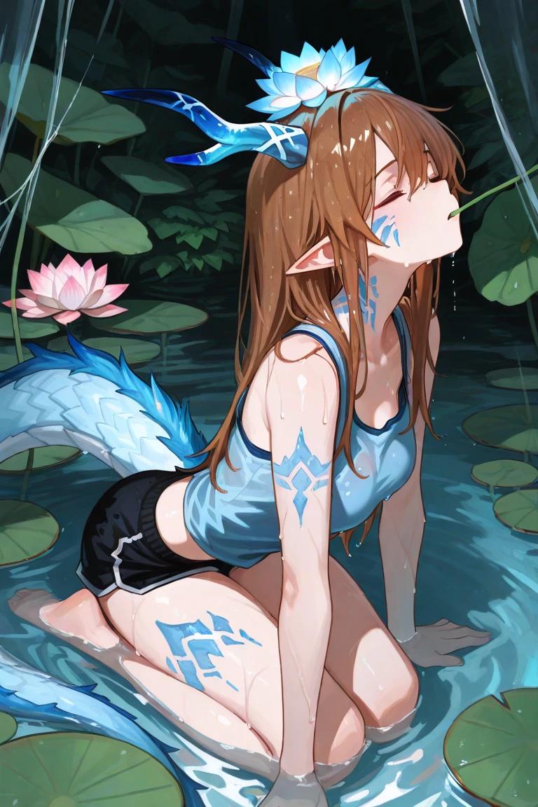 pieces fly, high quality, horny cute girl, twin tail hair, small body,small,super small breasts,black haired, All nude, naked,embarrassing, torn knee socks.,blush、tears、tongue、look of despair、,All nude、tentacleセックス、性器へのtentacleの挿入、that'I'm inside、cloudy liquid、japanese luck eye、black haired、sunlight shines in、liana'tentacle、緑色のtentacle、overgrown vine、tentacleが少女を掴んでいる'limbs、in the forest、