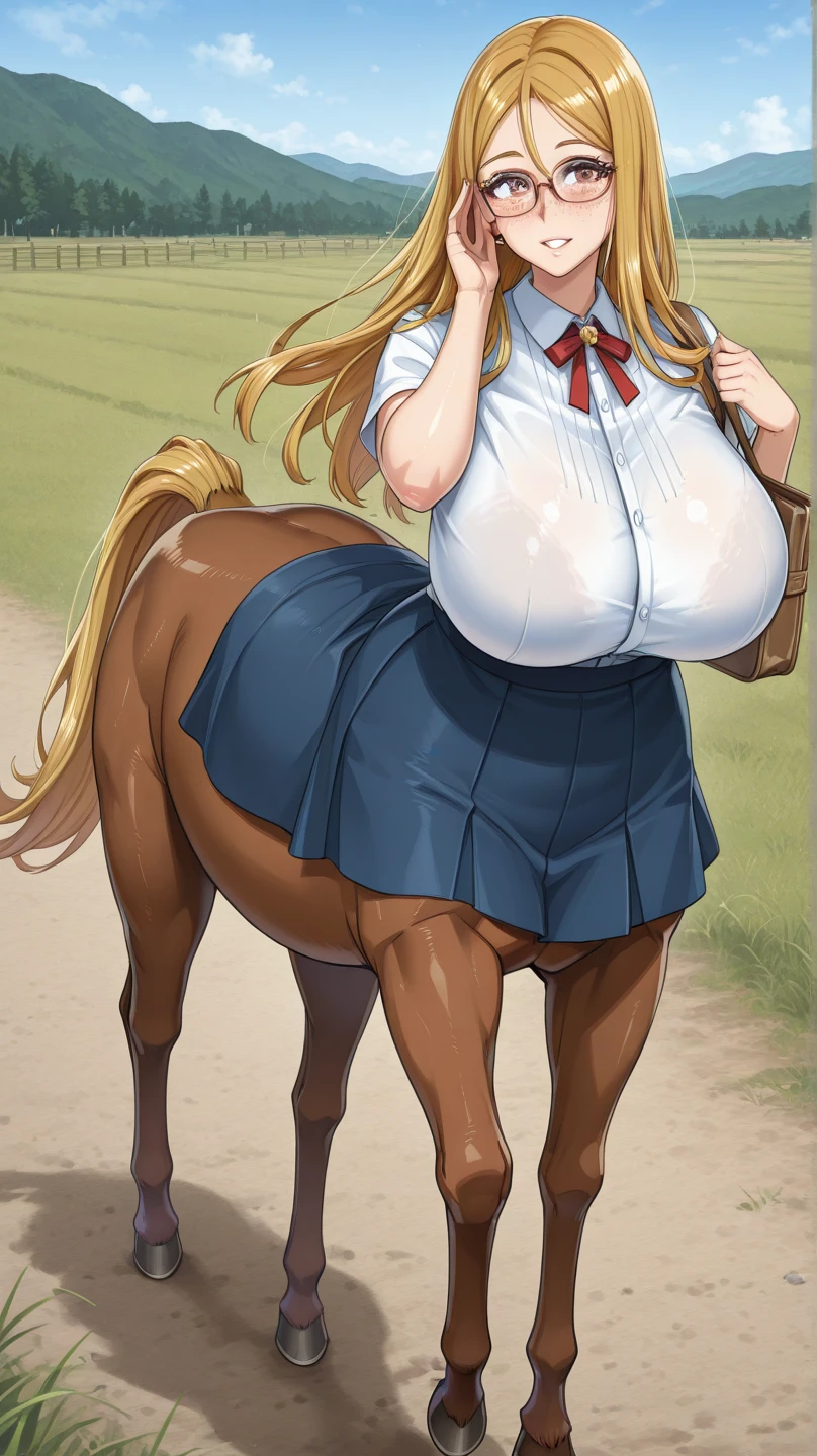 Anime centaur.1 girl. Cutie. Centaur girl. Half-human. Monster girl. Centaur. The girl is a horse. Blonde. Long hair. Hair ornament. Her hair is pulled back into a high ponytail. Blue eyes. Beautiful eyes. Perfect eyes. Expressive eyes. Ideal face. Face about to sneeze
Sneezing face. Beautiful nose. Snotty nose. After sneezing, long snot hangs from the nose. 16 years. Big breasts. Beautiful breasts. Girl knight. Centaur knight. She is ill. She got sick. She has allergies. She has a runny nose. Nasal mucus. She has snot. She wants to sneeze. She needs to sneeze. She has a strong, desperate urge to sneeze. She sneezes. She sneezes. Splashes of snot fly to the sides. Snot flows from the nose. She's on her period. Her crotch is bleeding. She has urinary incontinence. She wants to pee. She needs to pee.
She has a strong, desperate urge to pee. Hand on the aroma. Creaco squeezes his crotch. Trettperineum. She described. Urine pours onto the ground. In the middle of the forest. Ideal anatomical body. The lower part of the body is equine. Horse slender legs. Hooves instead of legs. White linen blouse. Light plate armor - corset. Skirt. No panties. Standing. Full height. Beautiful character design. Shiny skin. Whole body. NFS. Official art. Extremely detailed CG Unity 8k wallpaper. Ideal lighting. Ultra high resolution 4K. Super detailed 8K. A high resolution.