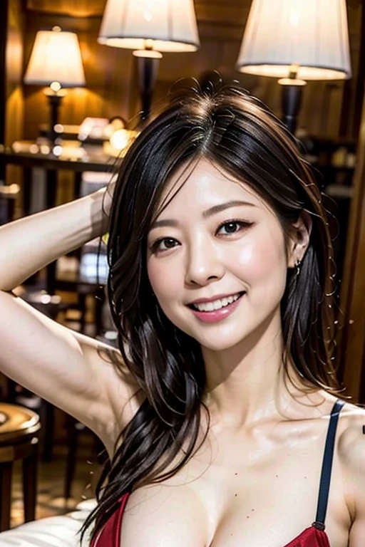 (Ultra HD、Ultra-high resolution、8k、Japanese Office Lady、At work)、Focus on the underarms、Look Viewer、(Extremely realistic skin texture:1.4)、(Photorealistic:1.3)、Short Hair、smile:0.6、(Blonde Hair:1.3)、40ature Woman、ponytail、(Raise one arm to show off your armpit:1.3)、(Close up on armpit:1.34)、(Armpit sweat)