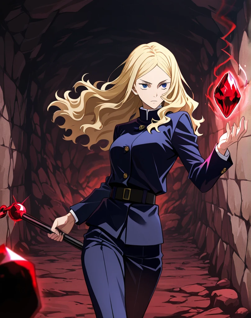 (((masterpiece)), ((best quality)), ((high resolution illustration), (extremely detailed))), 8k wallpapers,(bright colours),
witch_maria, 1girl, jewelry, blonde hair, solo, blue eyes, earrings, short hair, black dress, full body portrait,
blush, legs, perfect legs, feets, perfect feets, coat,
<lora:witch_maria:0.8>, (standing), staff, wood staff, holding staff,