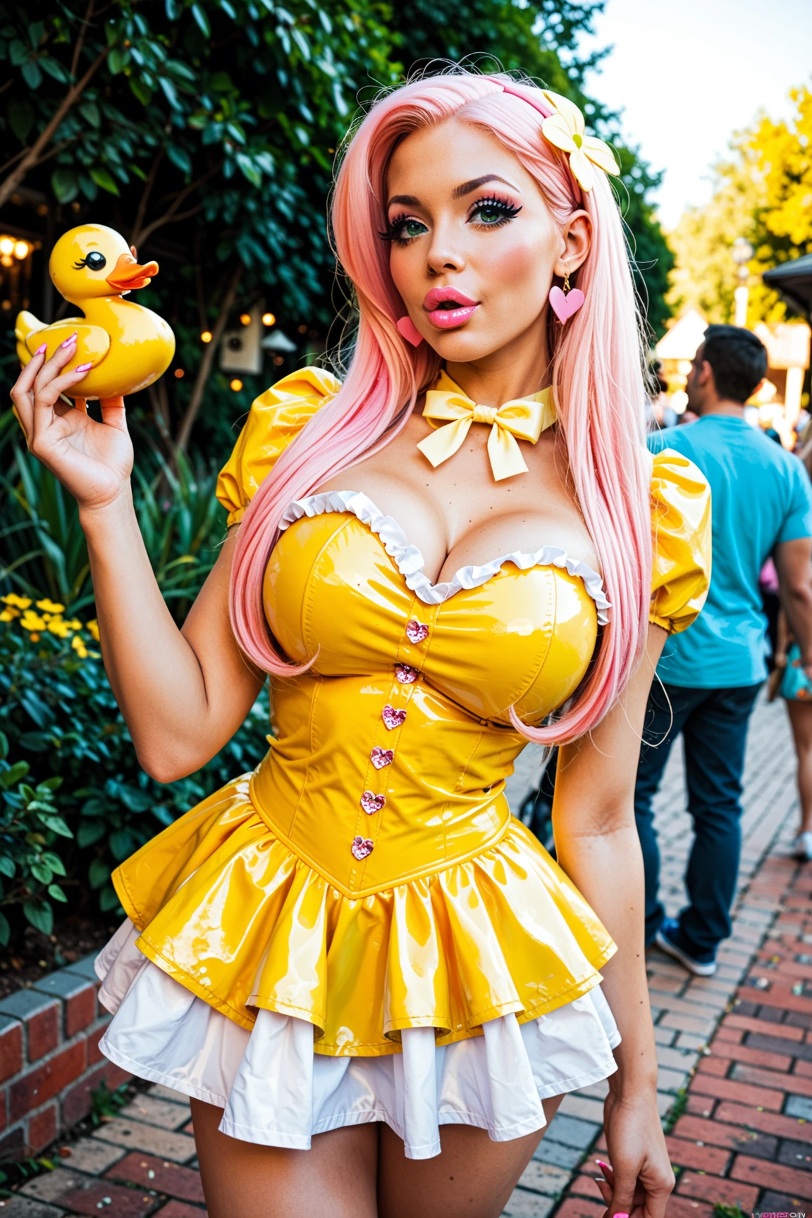 ((best quality)), ((masterpiece)), (detailed), ((normal anatomy)), beautiful eye detail, perfect face, high detail, charismatic, full body, realistic, cinematic lighting, defined body, super detail, high realism, beautiful clown girl with huge enormous massive gigantic perfect perky round breasts, wearing a tiny green pleated mini-skirt with her vagina showing, face covered in heavy white clown make-up, long bright green hair and sexy eyes, very slim build, long legs, nude squatting with legs open and leaning back with breasts and vagina exposed
