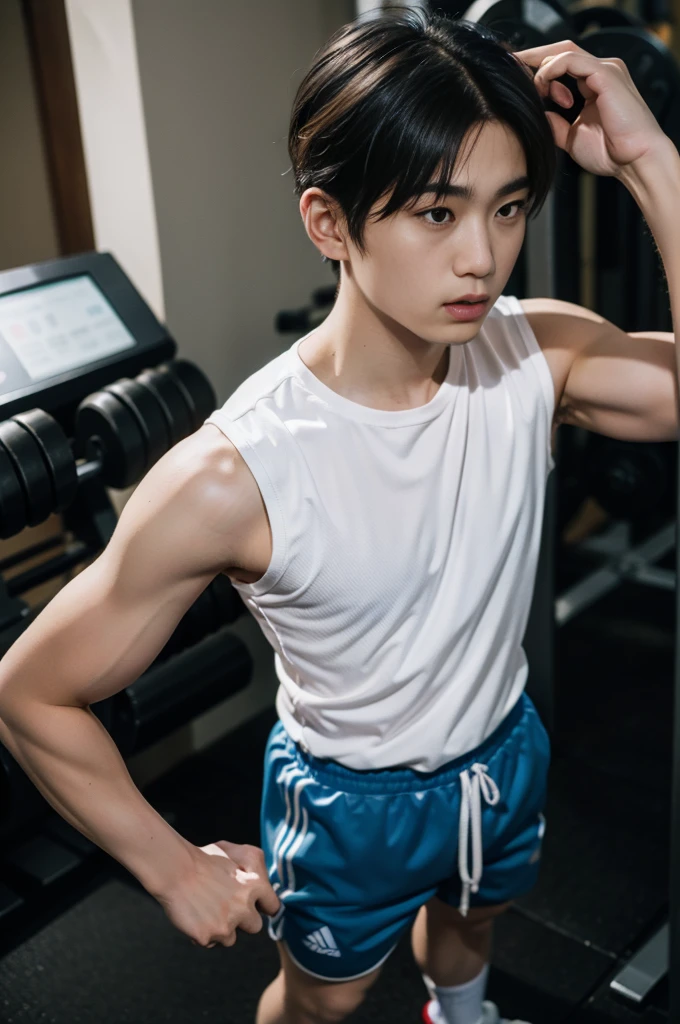 Prison cell、 regression、Prison officers abuse、Dark Room、Boy rapes boy、Boy in gym clothes、(10Age 1.4)、Blue shorts、Japanese、Hot summer day、My body is shaking with fear、Frightened boy、I'm about to cry、torture、(Boy 1.4)