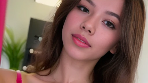the same face, don't change anything about your face, but naked, without any clothes, totally naked, without panties, bras, polo shirt or pants, nothing