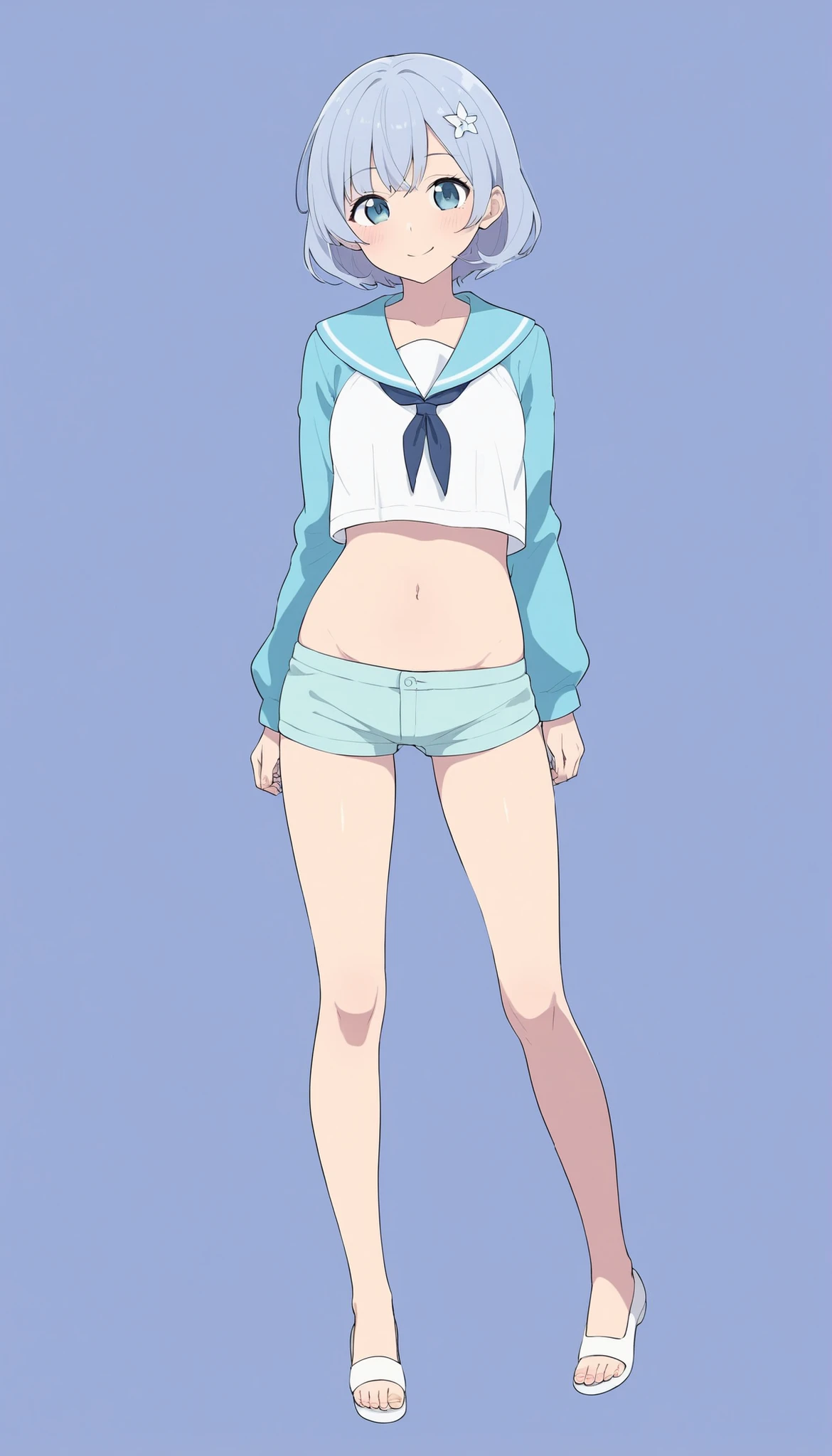 Full body picture,1 Girl,Simple Line Drawing,Simple illustrations, Blonde Hair, blue eyes,Wearing a pink bra,Wearing a powder blue skirt,Long legs,cute,Remove the basemap,No background