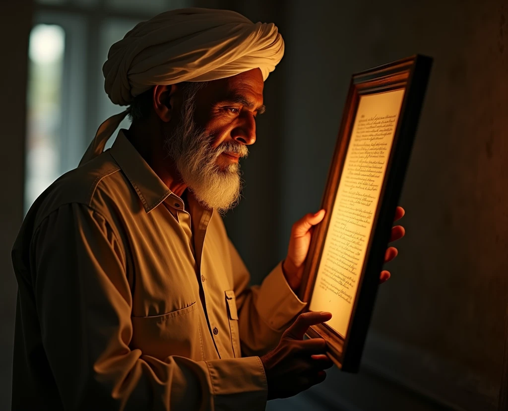 Make a photo man witha kalima sahadat