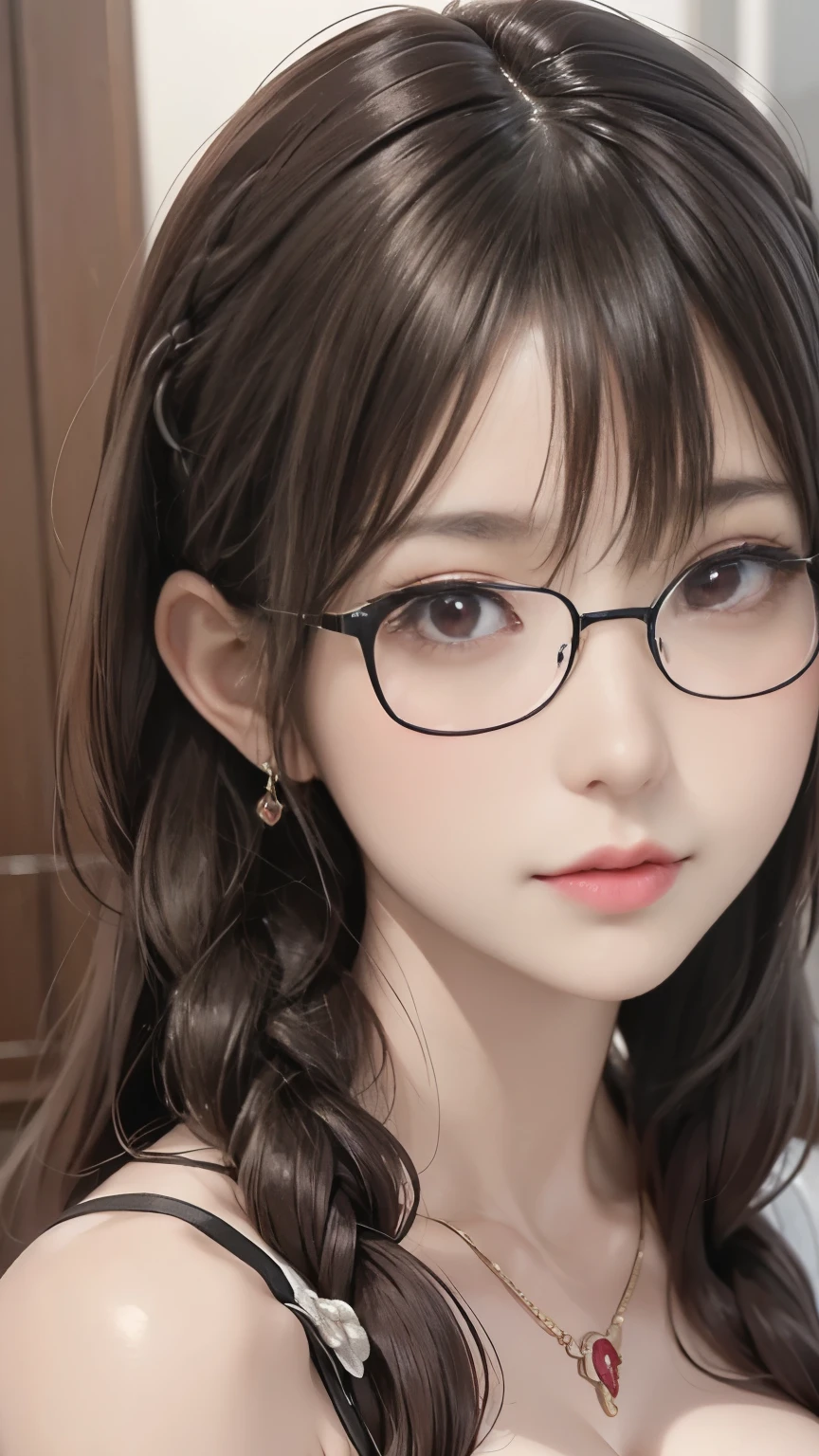 ( top quality ,high resolution:1.2), ( horror fantasy:1.5), ( ink and watercolor:1.5),(Ominous Scenery :1.5),(A lot of dust rises:1.5), (((evil eyes,well-trained abs))),(Fatal Beauty,charming beauty) ,(Flexible and strong physique),(Sensual Attraction),(Mysterious Charm:1.1),(attractive silhouette), (wonderful:1.5),( top quality、 masterpiece:1.5), (Powerful figures:1.1、Big Breasts:1.3) 、 ((((Glasses 、close up shot, cute、 red eyes、 Evil Ruby's Cursed Necklace )))),(((Glasses、Big Breasts, braids)))、 pretty face, raise my eyebrows ,close up sexy shot ,(Fatal Beauty, charming beauty ) ,(Mysterious charm:1.1),(Big Breasts、Attractive silhouette), HD texture 、High Quality Shadows、 beautiful and delicate face 、 Beautiful and delicate sticky liquid dripping from eyes 、 ray tracing 、 20th generation、 cute K-POP girl、( The Face of Korea )、Thin face、( Ulzan-6500-V1.1:0.6)、 The face of pure loss _v1 , ( beautiful and delicate face , beautiful and delicate eyes, Perfectly Balanced Face , high definition skin , detailed skin, The optimal ratio is 4 fingers and 1 thumb :1.25)、 dslr、 One Beautiful Devil Woman from Hell, seductive girl , Real Girls, Gurwitz, Gurwitz-style Artwork , Girl Roleplay, Realistic 3d style, cgstation Popular Topics,, 8K portrait rendering ,(truth,truth:1.4),(Girl in Glasses :1.2)、cheek、 glossy lips, 1. Oversized Coat: The coat、 Choose an oversized design that covers from shoulders to knees.。Navy or black are the standard colors.、[ soft khaki or beige , wait.、Choose a color that suits the season。 2. choose a color that suits your skin, a close up of a woman in a black top and glasses, with glasses, with glasses on, anime girl in real life, with long hair and piercing eyes, without glasses, spectacled, seductive anime girl, photorealistic anime, with black pigtails, seductive tifa lockhart portrait, realistic young gravure idol, realistic young anime girl, attractive anime girl