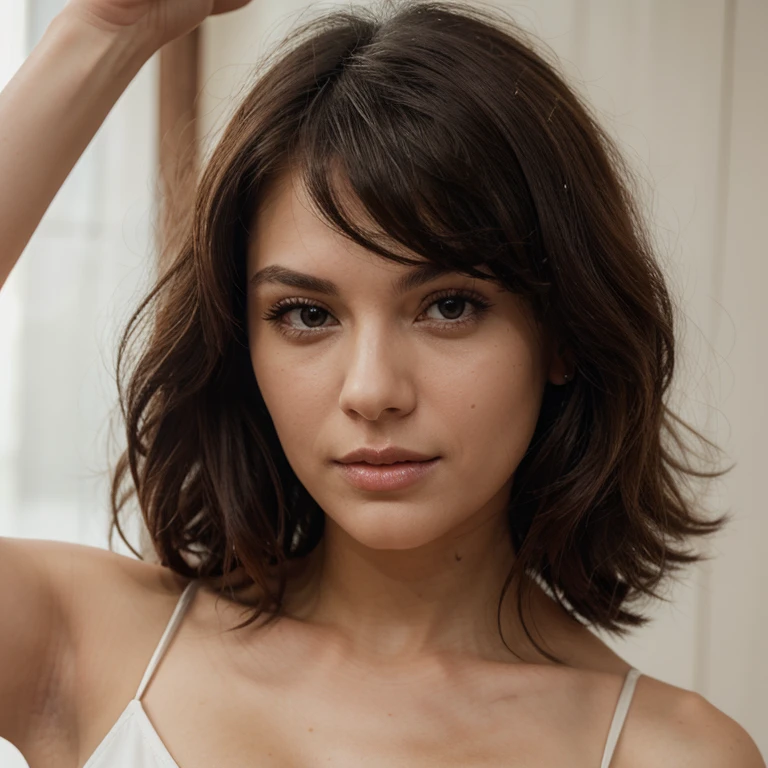 no make up girl , Brune ,