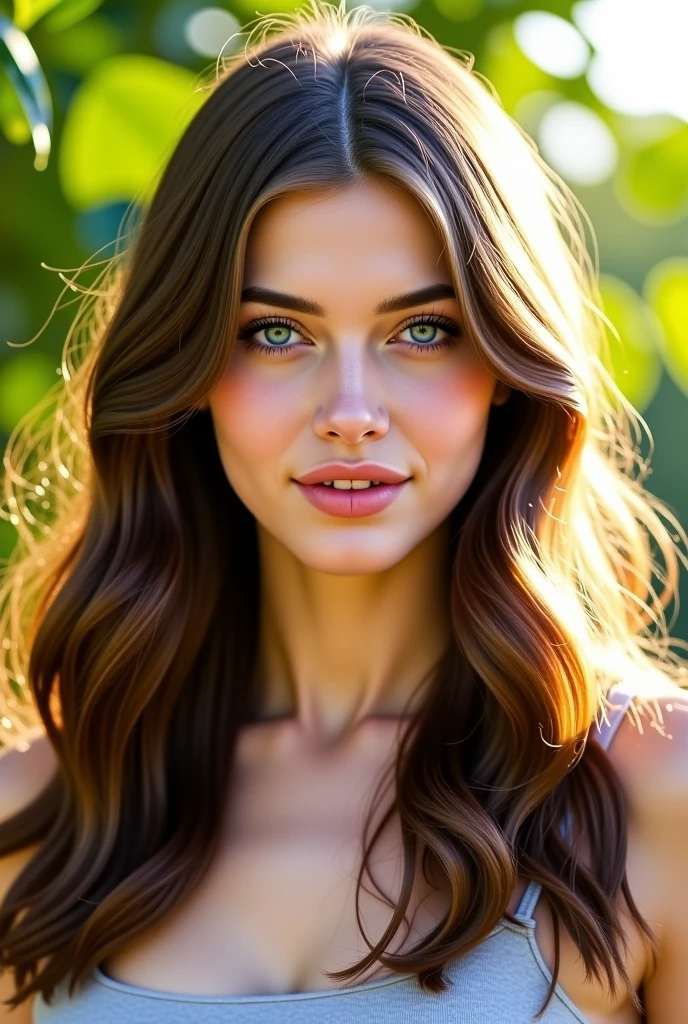 European fashion model, slight smile, beautiful body, moles on the skin, (wind blows hair: 1.4), lace peignoir, looking at the camera, (leaf shade: 1.2), professional studio, (natural skin texture, hyperrealism, softness light, sharp: 1.2)