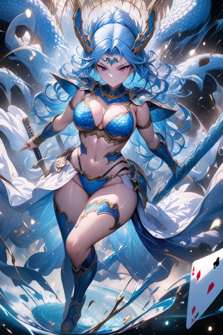 Name: Aurora
Age: 19 years old
Appearance: Aurora is a powerful young mage with straight white hair that cascades down her back. His eyes are light blue and bright, with a fearless and courageous look. She is tall and slender, with a graceful and elegant physique. Aurora wears a purple outfit made of fine fabrics, which fits her body perfectly, enhancing her beauty and skill. Your staff is made of enchanted wood, adorned with pure water stones and powerful crystals.
Personality: Aurora is a confident, determined, and ambitious mage. She is not afraid to face difficult situations and always seeks to overcome her limits. Aurora is smart and cunning, using her magical ability to solve complex problems. She has a strong connection to the element of water, allowing her to manipulate it with ease and power.
Magic Ability: Aurora is able to control the element of water in many ways, making her an extremely powerful mage. She can summon powerful waves of water and control them with her staff, using the full force of the water to create a massive impact. Aurora can also create pockets of water for protection and summon rain to aid her in her quests. She is especially skilled at combining her element with others, such as light, creating powerful beams of light that weaken her enemies. In addition, Aurora is capable of creating swampy terrain and swamps that weaken her opponents.
Great wave creation scene: Aurora is on a mission to explore a magical cave, but on her way, she encounters a wall of rocks that blocks her path. Without hesitation, Aurora channels her water magic and summons a large wave that begins to build. She controls the wave with her staff, increasing her strength as well as her height. Aurora then combines her water magic with light, creating multiple beams of light that shine on the rock wall, weakening it. She then channels all of her water magic into a huge wave, which crashes into the rock wall in front of her. The wave is so powerful that it shatter