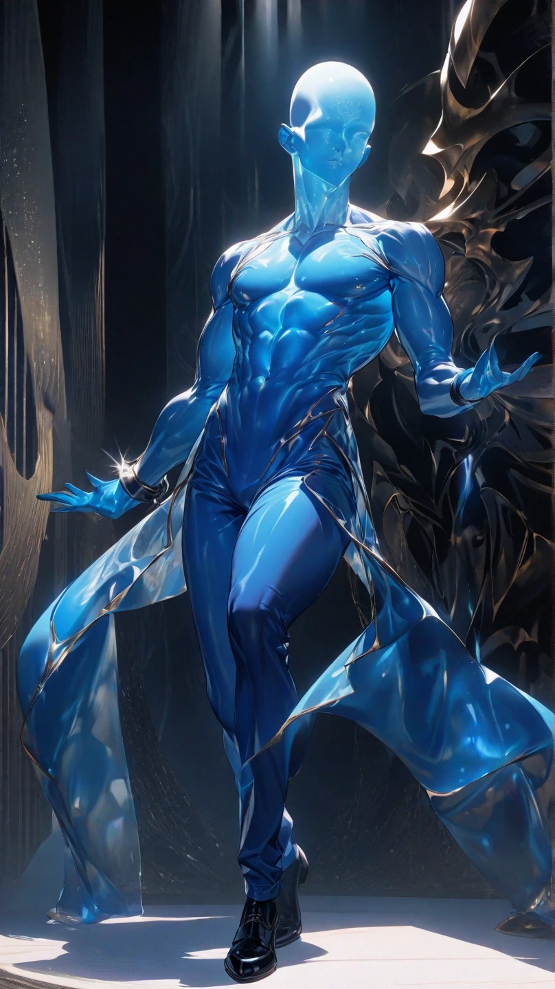 Translucent ethereal alien warrior，Huge scorpion，arthropods，Operate in the desert