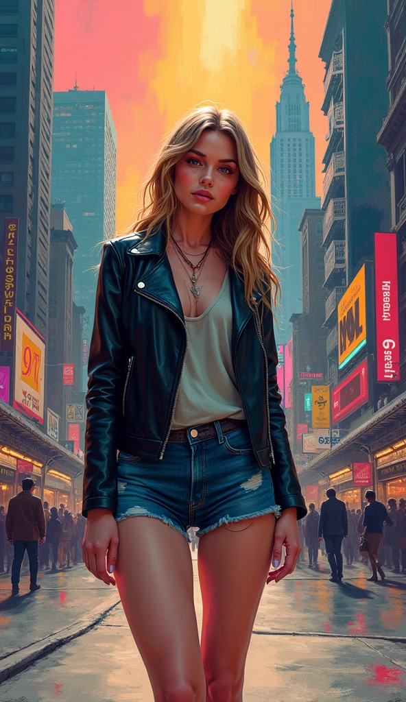 (Representative :1.2), 16k, neon background, Cyberpunk background, Cyberpunk, get off the sports car, Neon lighting effect reflected on the character's body, neon lighting effect, line neon,1 girl, night, blurred background, brown eyes, cowboy, denim jacket, depth of field, hands in pockets, upper body, slanted body, above hips, hat, hoodie, coat, jeans, lips, looking at the viewer, neon, open clothes, open jacket, slightly lifted lips , rainbow, shirt, solo, standing,(Exquisite and perfect demeanor:1.3),(dream),(Ultra HD, masterpiece, precise, Anatomically correct, textured skin, High Detail, high quality, The award-winning, 8k)