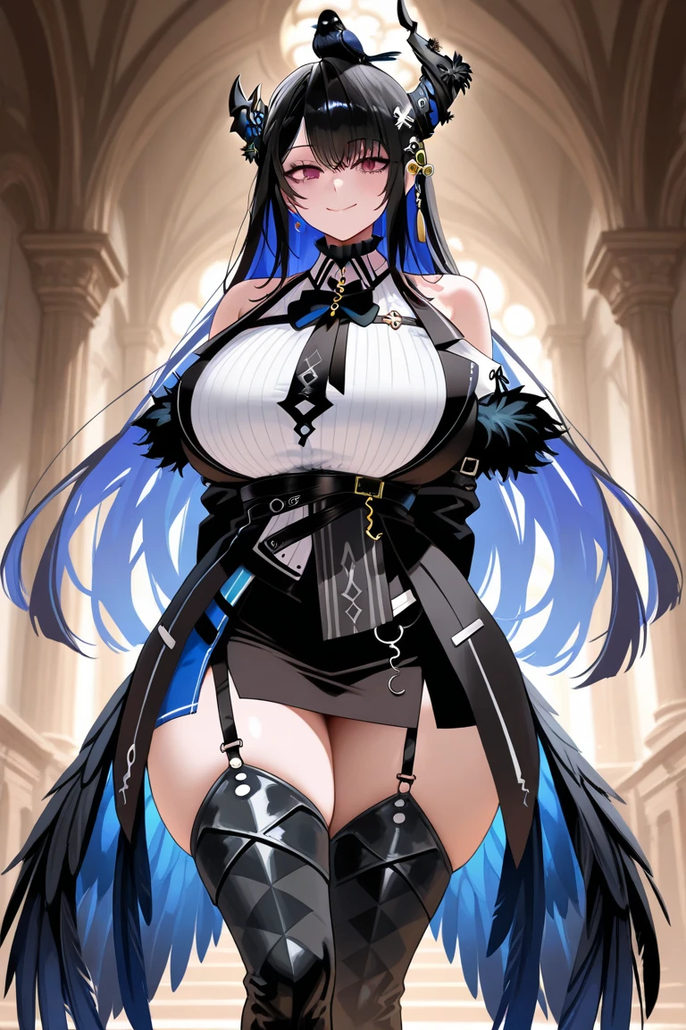 rinko,large breasts,erected nipples, long hair, ponytail,purple eyes, (see through ta costume),Lace, undergarment,exposed bare shoulders, Old castle,looking at viewer,(highres, high quality:1.1), intricate details, cinematic lighting, 1girl,(red blush,embarrassed),(metal collar),