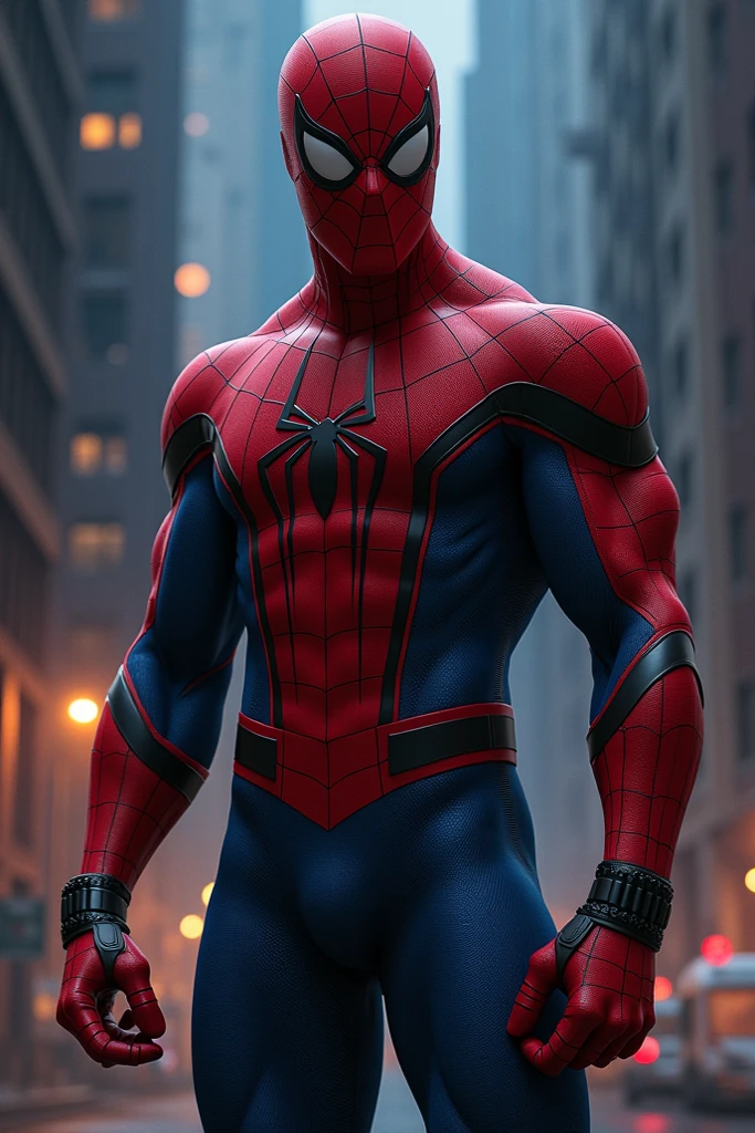 Spiderman all muscle with big and giant penis