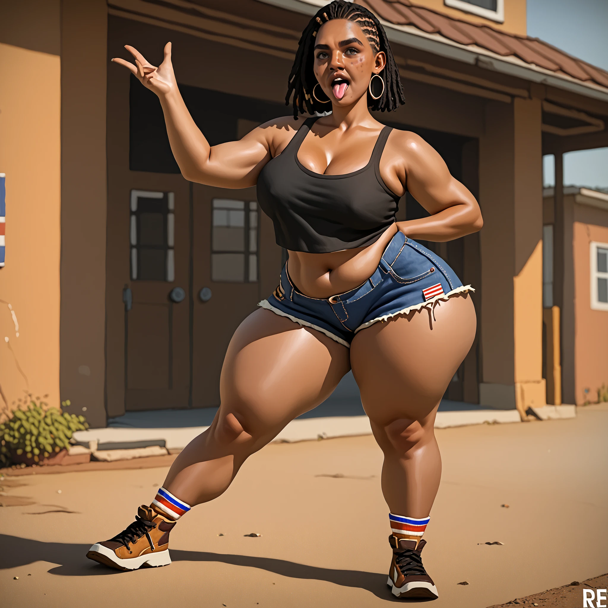Lizzo as Atom punk, High definition, Photo detailed, specified, Avant - Garde, High definition, Photo detailed, micro realism, siting like a queen