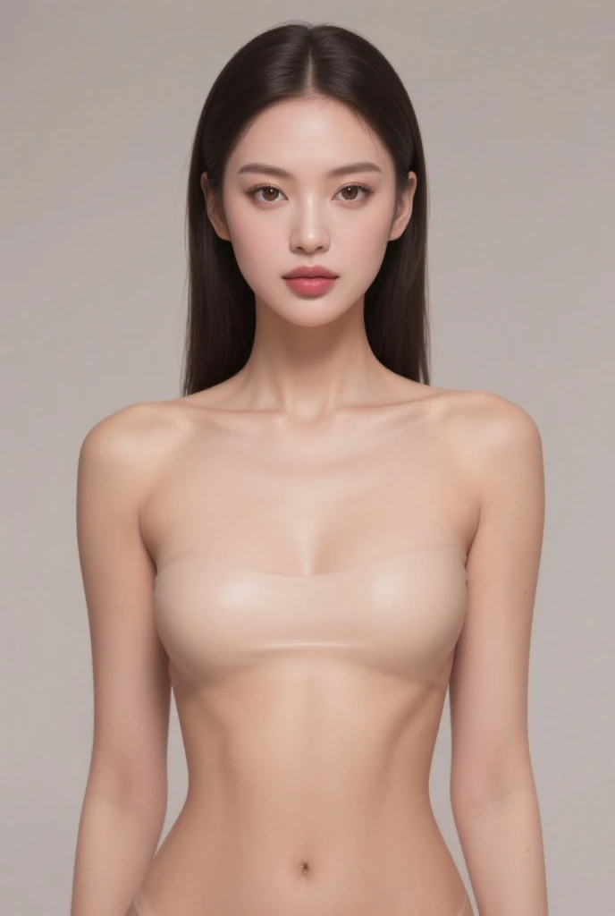 Sharpen, Flat color background, up of face, gravure, masutepiece, Best Quality, Ultra-detailed, Photorealistic, super detailed skin, Perfect Anatomy, (1 japanese mature woman), (Solo), 90 years old, Naked, Pubic hair is dark, Keep your mouth tightly closed, Large breasts, Mature AV Actress, glamor, A sexy, Chromo-white skin, Looking at Viewer,