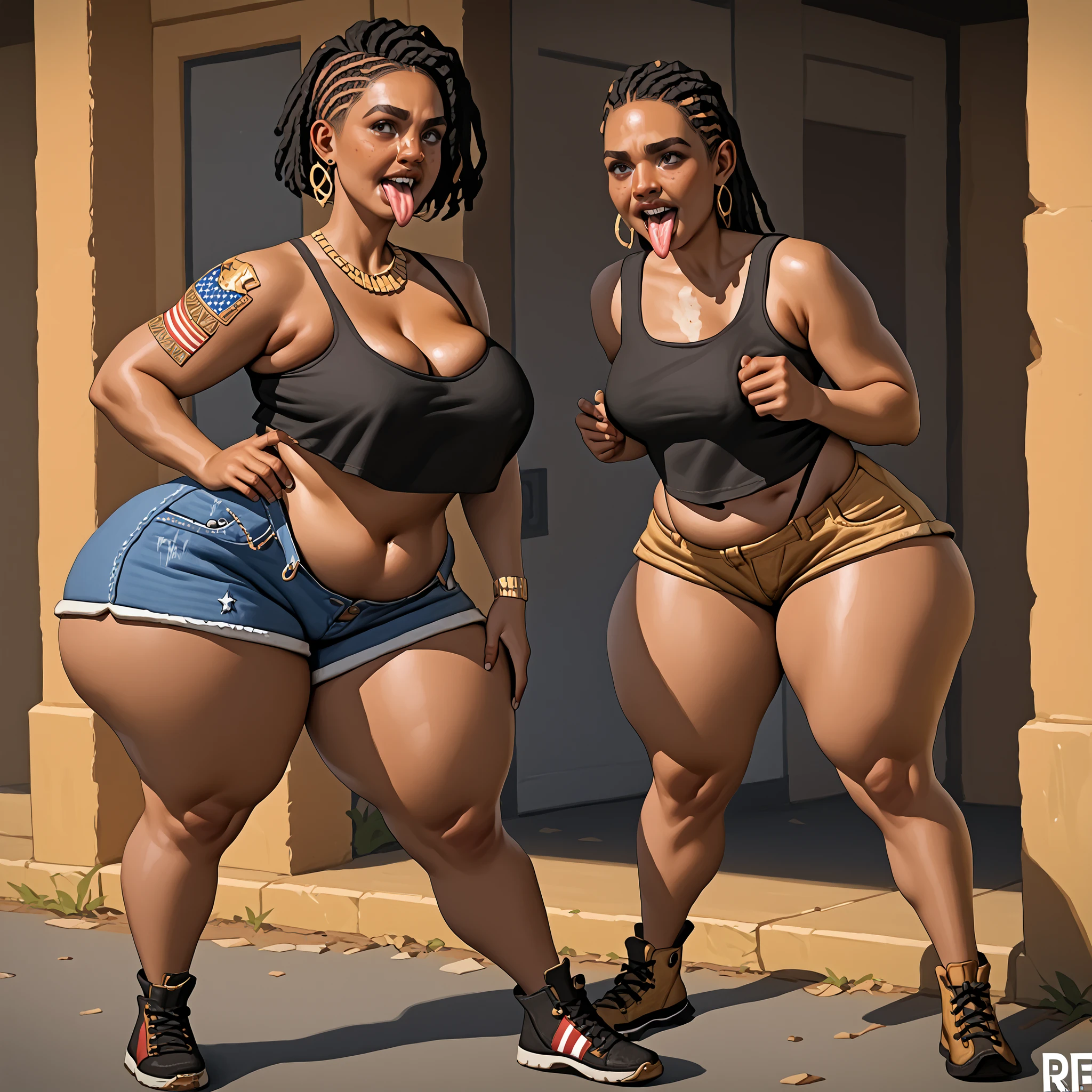 a beautiful black woman (masterpiece, 4k, ultra detailed, raw photo: 1.2), illustration, (portrait:1.2), (single background, black background1.4), (Art Deco:1.4), (minimalism:1.4), (clean:1.4), (fractal:1.4), (Microphone art deco), (Podcast) CCDDA Artstyle, a highly detailed and realistic photograph of a cartoon character, photorealistic, 8k resolution, extremely detailed facial features, beautiful eyes, realistic skin texture, detailed clothing, intricate background, dramatic lighting, cinematic composition