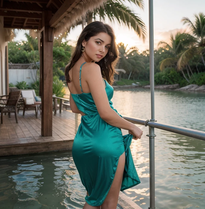 Une Colombienne de 23 ans, Figure de sablier, petits seins, hyperréaliste, photo prise de loin, peau bronzée, éclairage professionnel, couleurs vives, traits du visage détaillés, longs cheveux noirs fluides, lèvres pleines, Posture élégante, chaud illuminant son visage, créer des ombres douces. La qualité de l&#39;image est du plus haut niveau, capturer chaque détail complexe. Mise au point nette et rendu ultra détaillé, mettant en valeur la beauté de la femme colombienne d&#39;une manière captivante et élégante. Vêtu d&#39;une élégante robe bleue qui recouvre entièrement son corps, sur un joli parc en Amérique latina, une douce brise souffle sur la scène, la chaude lumière du soleil illumine son visage, créer des ombres douces, les couleurs sont vives, l&#39;ambiance est joyeuse, on voit la rue et la fille est loin, porter une robe colorée, debout dans un parc luxuriant de base en Europe, une douce brise souffle sur la scène, la chaleur du soleil illuminant son visage, créer des ombres douces, L&#39;ambiance générale est joyeuse et vibrante, avec une touche de romantisme, déjeuner assis par terre sur une couverture, Avoir un grand sourire, tout le corps