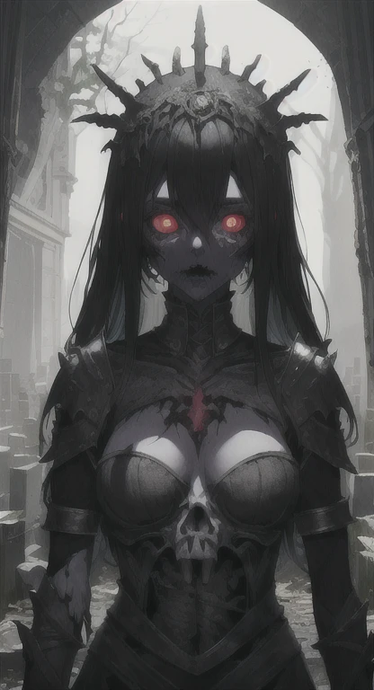 High quality generation of dark female characters, Unreasonable, A horror movie-like worldview with a black theme. It has a creepy and attractive appearance.、all black fashion。. The background is a dark and desolate landscape, Horror movie atmosphere. Her figure is terribly beautiful, Emphasizing the dark and crazy elements. Skillfully expressing the effects of light and shadow, detailed, The face and expression of the black costume are also carefully drawn.., Artistic elements add depth to the work. The overall atmosphere is creepy and nightmarish.., With a unique artistic touch. This movie is、The dark and crazy world of horror movies depicted in high definition., Evoke visual stimuli and aesthetic sense, It will terrify and excite the audience... I create works that combine the dark and Unreasonable worldview of horror movies with artistic elements