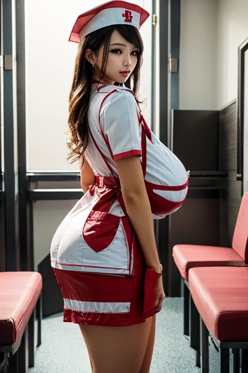 The nurse、I'm going to give you an air enema...I'm going to fart, but please hold back.。