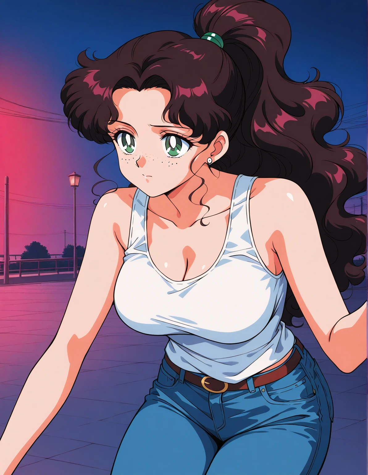 ((Best quality, 8k, Masterpiece: 1.3)), Sharp focus: 1.2, A beautiful (European) woman with perfect body: 1.4, goddess: 1.2, ((Layered haircut, Large breasts: 1.2)), (no bra) (Small and beautiful hard nipple) (taking of thin and damp button up to shirt length: 1.1),  Highly detailed face and skin texture,  Detailed eyes, Double eyelid, tanned skin, sexy, tan, perfect skin, exposed shoulders, cleavage, on the street