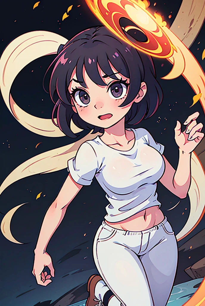 Ochako_uraraka , brown_hair , brown_eyes , playa , rubor_pegatina , sonriza_nerviosa , linda , mirando_al_Observador , linda_figura , suave , adorable , cuerpo_entero , de_espaldas , piernas_abiertas , vagina , vello_pubico , bragas_en_los_muslos , bragas_blancas , anime_background , 4k , ultra_high_resolution , anime_ilumination , anime_lineart , anime_color_style , anime_shadows_style