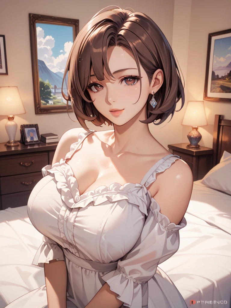 (((24yo, japanese-bitch))), (wearing see-through pink very short pleated miniskirt))), (large breasts), (large hip), (sexy pose), (((seductive-smile))), nsfw, vulgality, (very tanned shiny skin), fishnet thighhighs, (((skindentation))), photorealistic, realistic, solo, photorealistic, best quality, ultra high res, 1girl, YuraS, bed, colorful, parted lips, night setting, beautiful, masterpiece, best quality, extremely detailed face, perfect lighting, ultra high res, ultra detailed