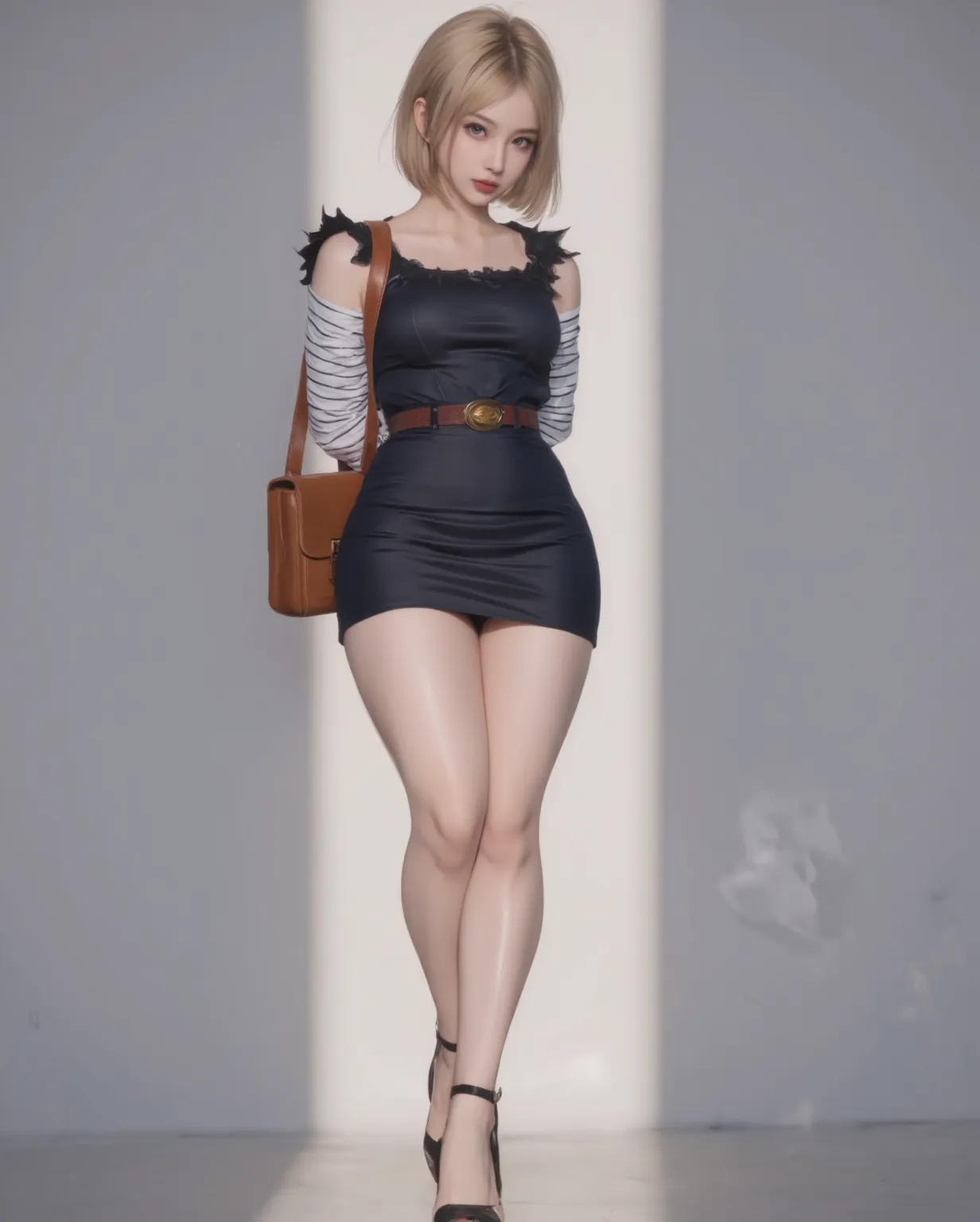 (Masterpiece, best quality, intricate details, 1sologirl) iron collar, arms behind back, iron cuffs, shackles, bound ((standing by wooden pole:1.2)) looking from above happy closed mouth