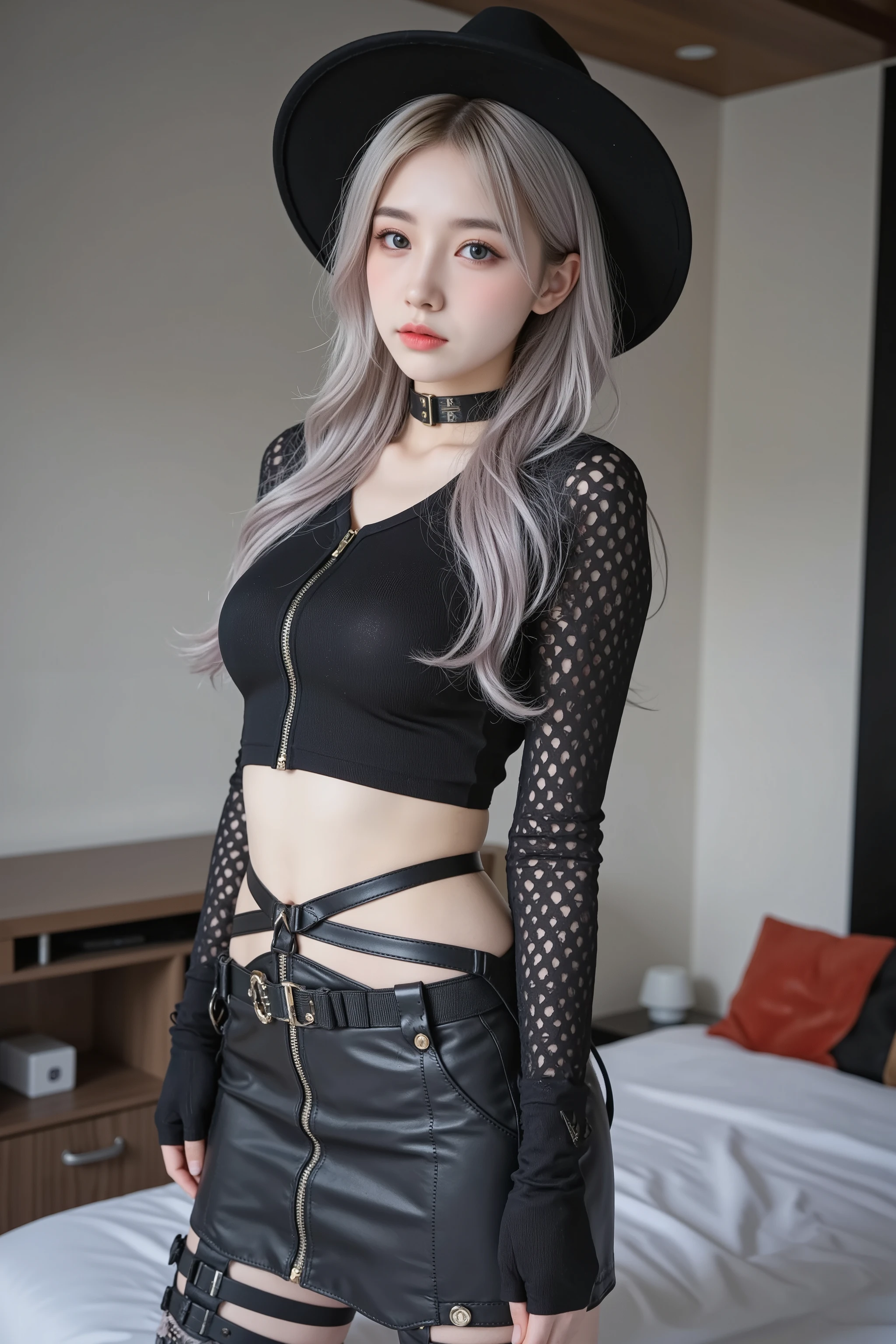 Score_9, Score_8_up, Score_7_up, Score_6_up, Score_5_up, Score_4_up, An incredibly beautiful woman,
Ultimate image quality, Cowboy Shot, Her style is a mix of street fashion and combat wear, Customized Mini Skirt,