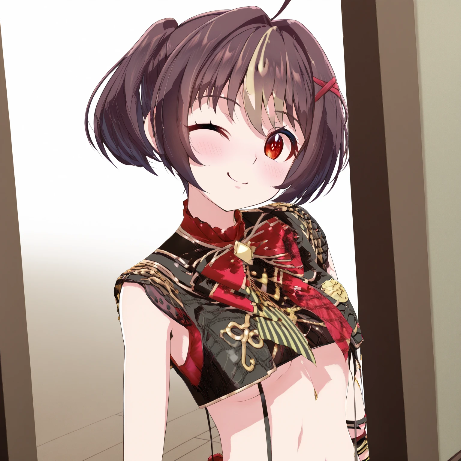 Kitasan Black,smile、looks happy、(naked:1.9),Outdoors、blue sky、(Wearing a collar:1.5)、Earrings、Earrings、bracelet,(masterpiece, Highest quality, Highest quality, Official Art, Beautiful and aesthetic:1.2),(Ultra-detailed),Open your mouth,(Steam coming out of the sides:1.5),(Cowboy Shot)、(Beautiful Face:1.4)、(Peeing:1.5)、Up from the bottom、Sweat、Facing forward,(最高のsmile:1.5)、全naked,Full nudity、navel piercing,Short Hair,((Slim figure))、(3 year old girl)、,(Small breasts:1.5)、shaved pussy,(nsfw:1.5),、(Hands on hips)、Highest quality、Very detailed、Animal ears