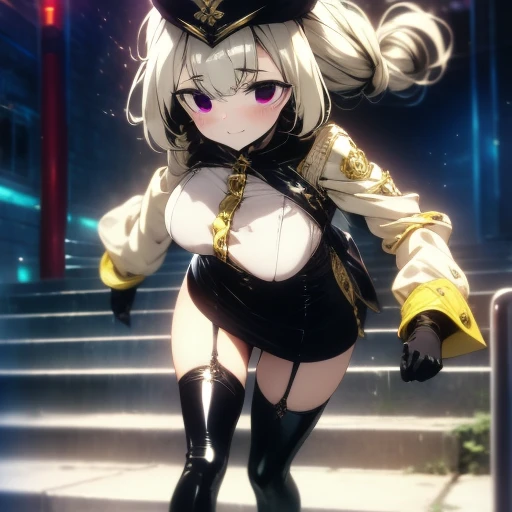 (masterpiece),(Highest quality:1.0), (Ultra-high resolution:1.0), Detailed illustrations, 8K, Pretty face, White Background、Big Breasts、underwear, underwear姿、黒色のunderwear、lingerie、See-through、Naughty、hentai、whole body、Animal ears, earrings, Horse tail、Are standing, smile, Open your mouth