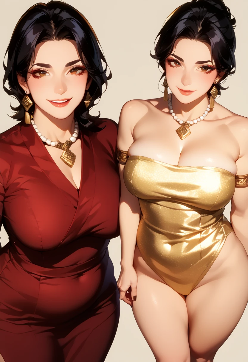Best quality, masterpiece, ultra high res, 1girl, off shoulder, (two heads), smile