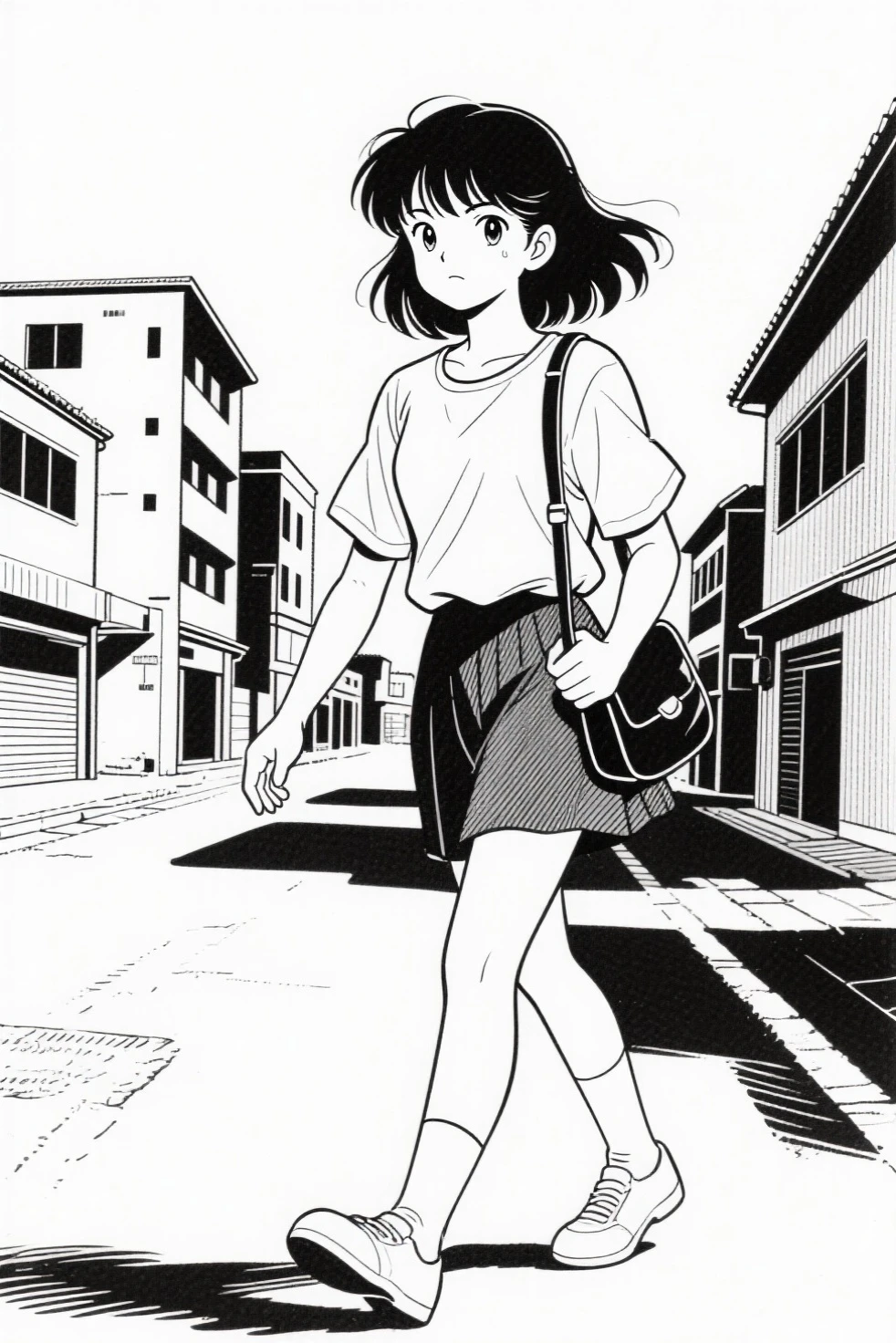 drawing of a girl in a dress and a man in a suit, inspired by Naoko Takeuchi, in the art style of 8 0 s anime, 1980's anime style, 8 0 s anime style, the anime girl is running, colored sketch anime manga panel, 8 0 s anime art style, inspired by Narashige Koide