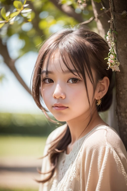illuminate, illuminate, A charming close-up portrait , showing a beautiful bird ,A quiet morning , A soft golden light shines , A soft bokeh ball gently surrounds its petite body