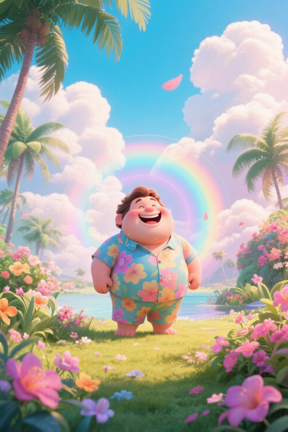 a paradise, a paradise, optic, optic彩, blissful, Hefty Smile, 闪optic, blossoms, trpical garden, optic环, clouds