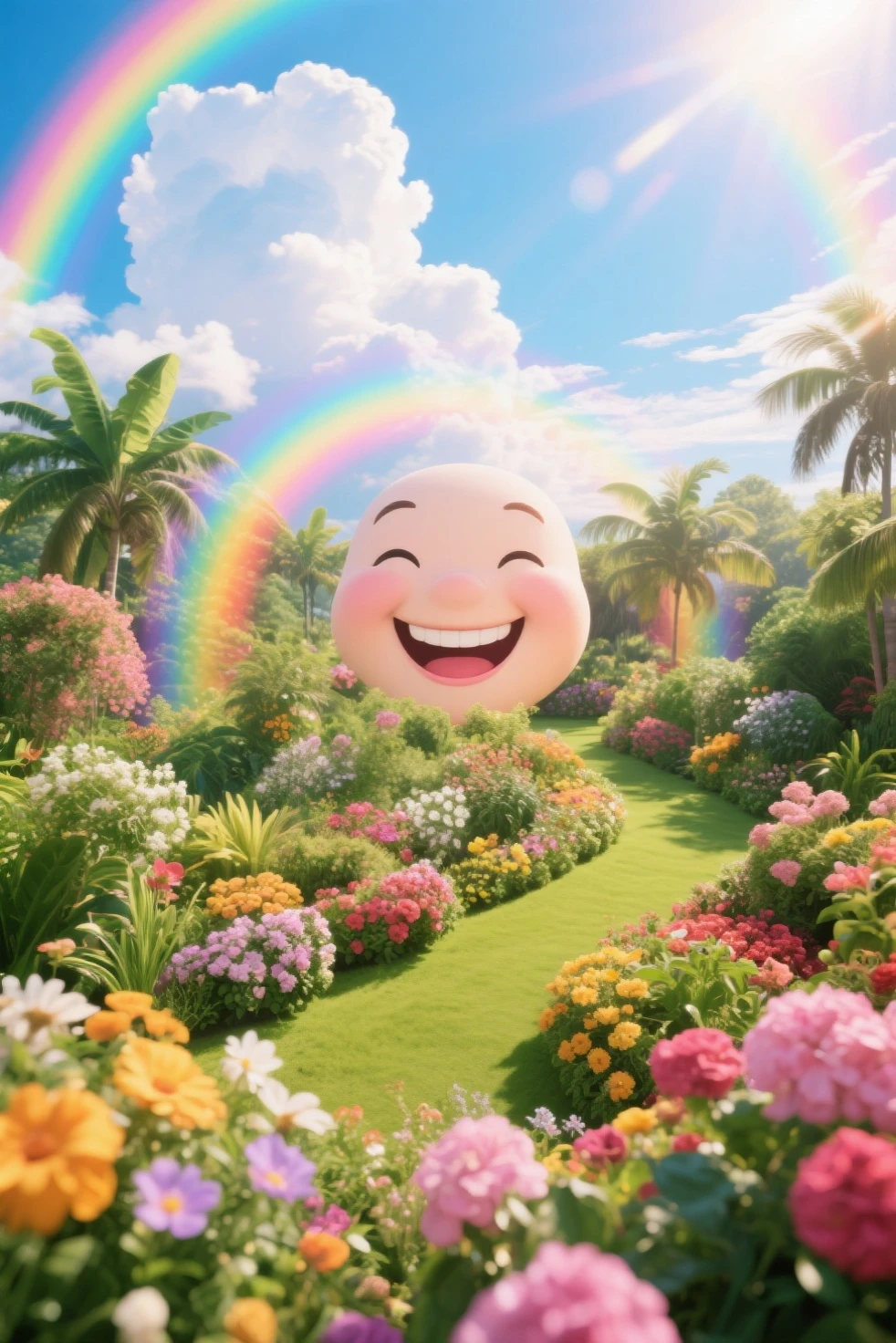 a paradise, a paradise, optic, optic彩, blissful, Hefty Smile, 闪optic, blossoms, trpical garden, optic环, clouds