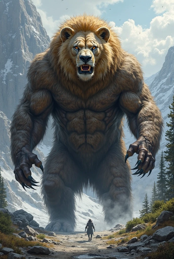Half human half bear half lion

