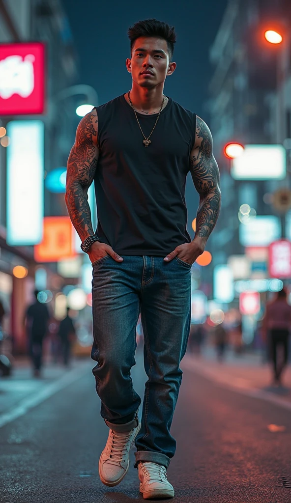 arafed man with tattoos on his legs and a tattoo on his arm, inked, with tattoos, tattooed, tattooed man, tattooed body, lower half of his body is snake, inked and colored, blue undergarments, muscular body tattooed, tattoos all over the skin, style of seb mckinnon, underwear ad, dylan cole, lots of details