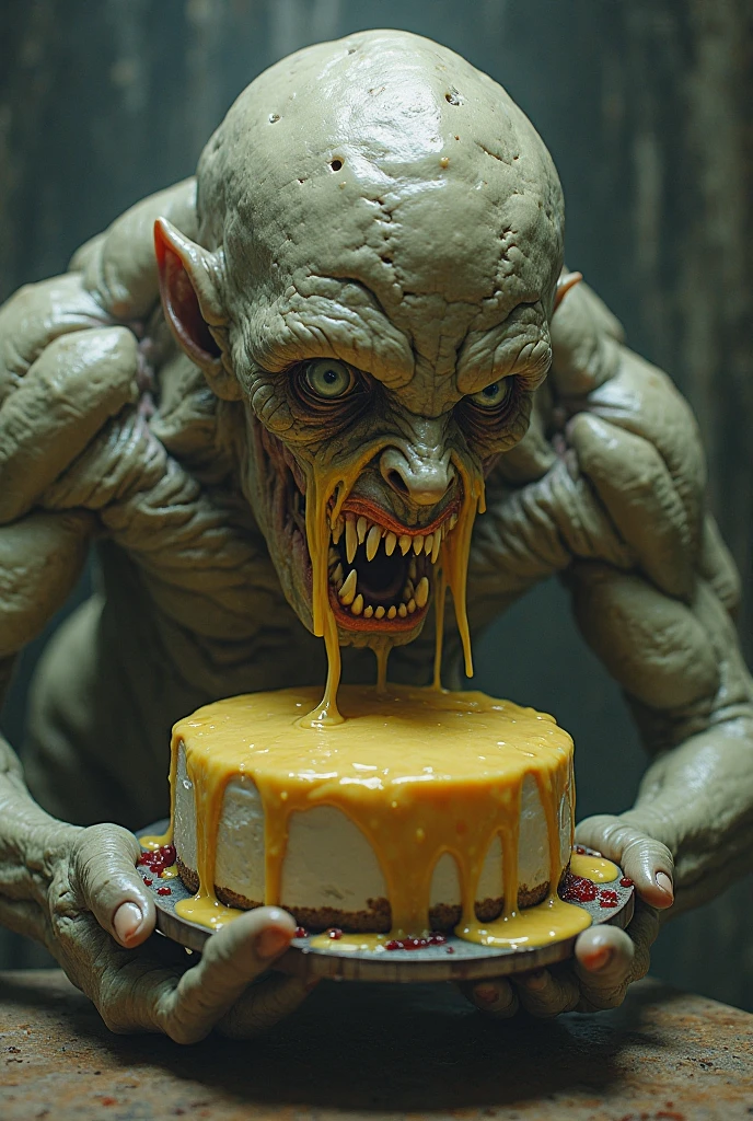 "Shit on a plate, Painting by Beksinsky, Bernie Wrightson, Trending on ArtStation, horrorporn film, creepypasta"