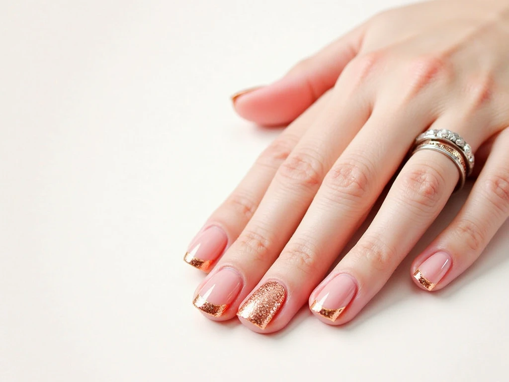Make me nails that are pink and gold and inspired by luxury