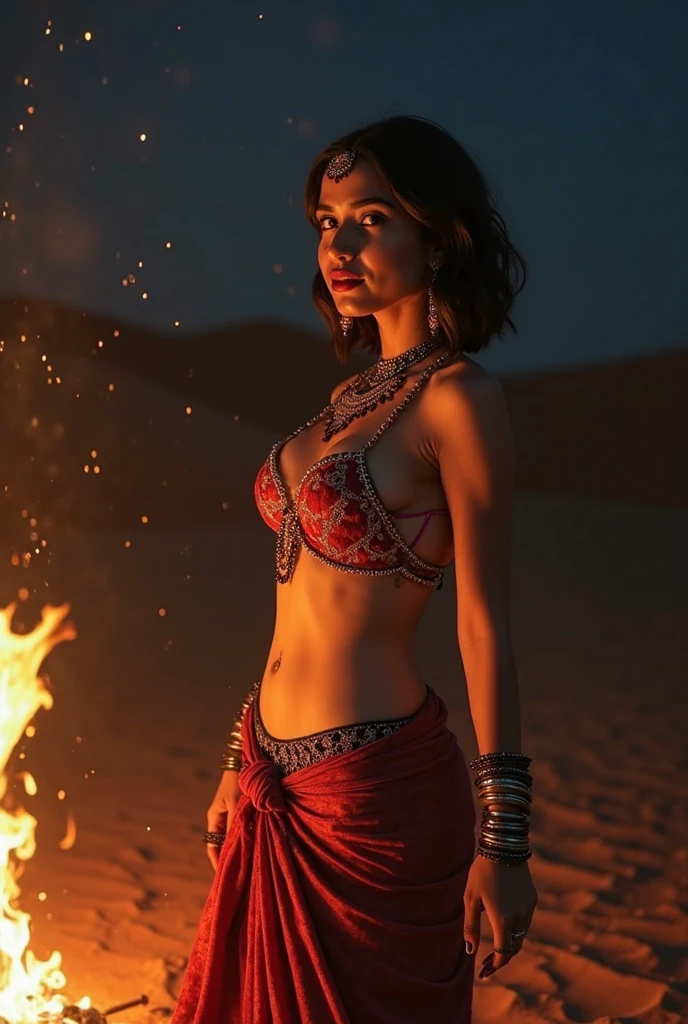 (tmasterpiece, high qulity, Best quality at best, offcial art, Beauty and aesthetics:1.2),(theelementoffire:1.4),(1 young woman:1.6,,(Scarlett Johansson (Scarlett Johansson)Play)),Composed of fire elements,Highly realistic,transparency,Sci-fi lighting effects,a skirt,火焰,climaxing,(Realistic:1.4),RAW photogr,Vibrant colors,Flow and movement。standing on top of a mountain,der riese,Sexy gesture,The barefoot,without wearing shoes,Deep background,marvelous and unbelievable,Epic work,(Complicated details,hyper-detailing:1.2),art stations,(tmasterpiece,Best quality)ultra-realistic realism, cel shadow, anaglyph, stereograms, angle of view, 电影灯光, 8K, super detailing, acurate, Best quality at best, A high resolution, Award-Awarded, Correct anatomy,delicated face,
