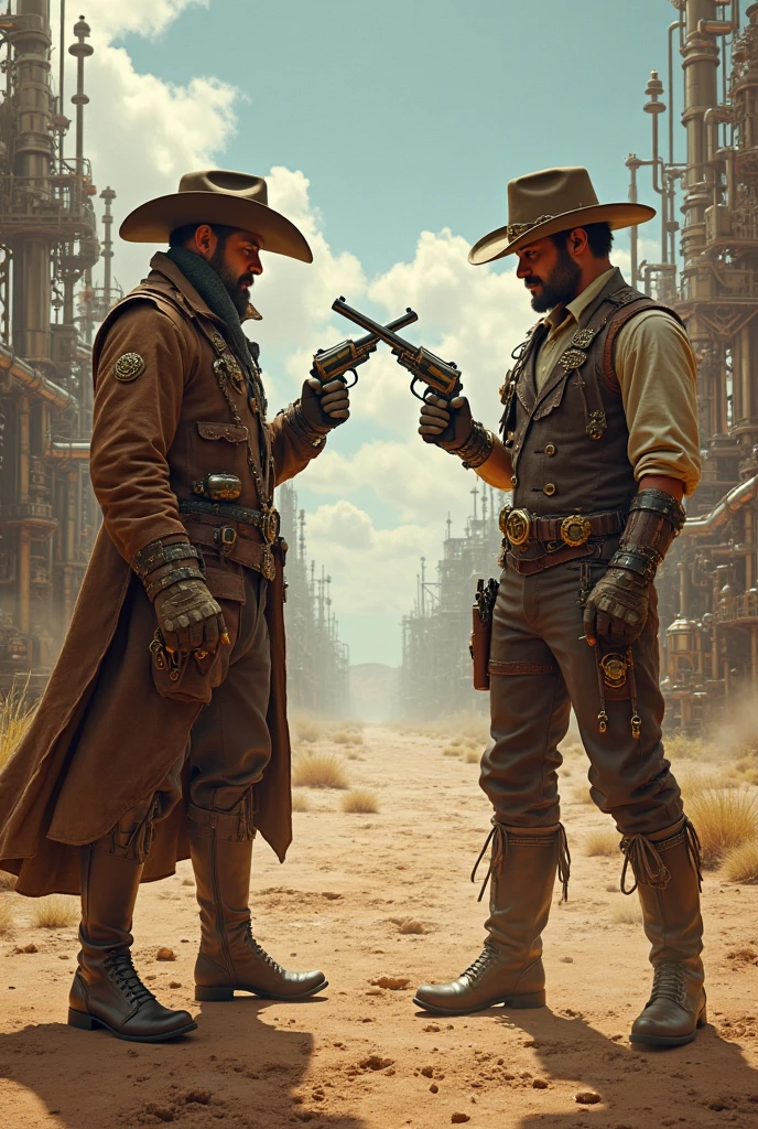 Wild west steampunk epic duel