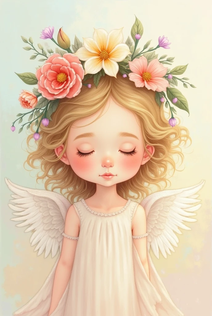there's a crown on her head, of an beautiful Angelic女の子, beautiful angel, beautiful Angelic女の子 portrait, adorable digital paintings, of beautiful angel, portrait of a beautiful angel, Angelic女の子, young one angel, Angelicような顔, cute detailed digital art, cute digital art, angel face, beautiful female angel, by ヤン・J, Angelic