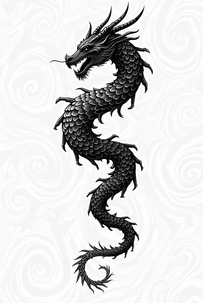 black serpent coat of arms with white background