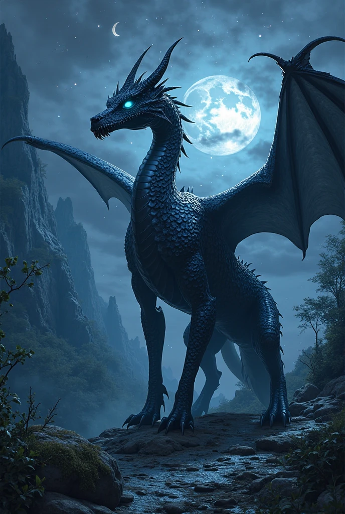 Designed by Ognjen Sporin, Ben Erdt oil painting, divine proportion, incredible angle view of a massive scale Vhagar the Queen of All Dragons, bioluminescence, ethereal, cold pressed 600g m² cotton paper, dynamic, highly detailed, artstation, concept art, sharp focus, illustration, art by Darek Zabrocki, detailed misty background, 60-30-10 color rule, cold dark tones, rays of moonlight, trending on artstation, sharp focus, studio photo, intricate details, highly detailed, by Raphael Lacoste, Mysterious